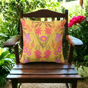 Chelsea Floral Garden Gelb und Rosa Kissen