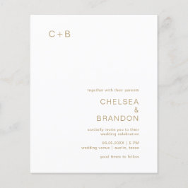 Chelsea Gold Moderne Einladung zur Hochzeit