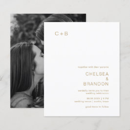Chelsea Gold Moderne Einladung zur Hochzeit