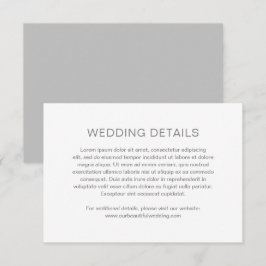 Chelsea Gray Moderne Hochzeit Begleitkarte