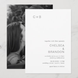Chelsea Gray Moderne Hochzeit Einladung