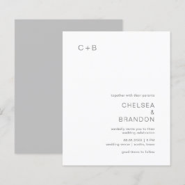 Chelsea Gray Moderne Hochzeitseinladung