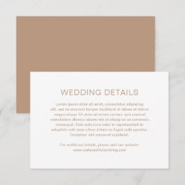 Chelsea Taupe Moderne Hochzeit Begleitkarte