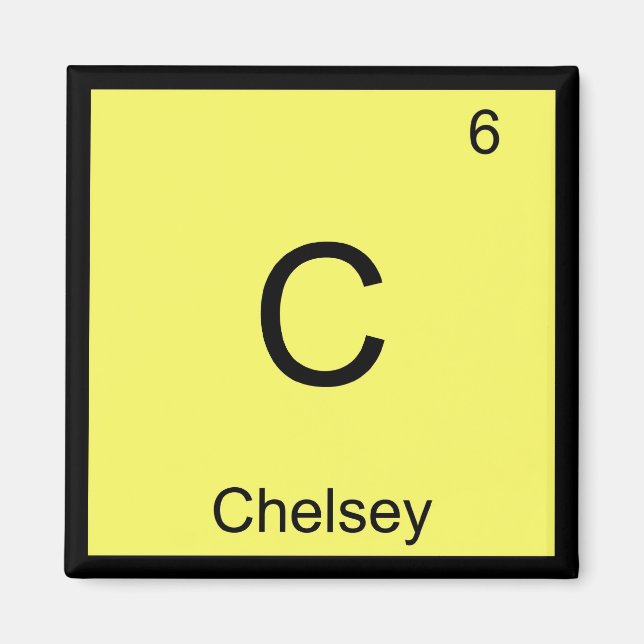 Chelseame Chemistry Element Periodic Table Magnet (Vorne)