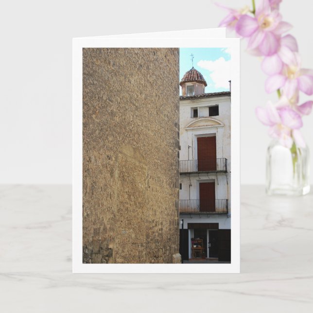 Chelva Town Portrait, Valencia Spanien, Spanisch Karte (Orchidee)