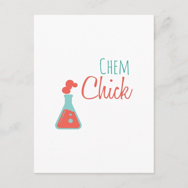 Chem Chick Postkarte (Vorderseite)