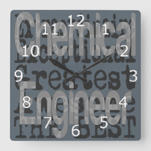 Chemical Engineer Extraordinaire Quadratische Wanduhr