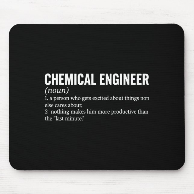 Chemical Engineer Profession Definition Engineerin Mousepad (Vorne)