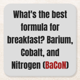 Chemie Bacon Pun Vater Joke Science Funny Rechteckiger Pappuntersetzer