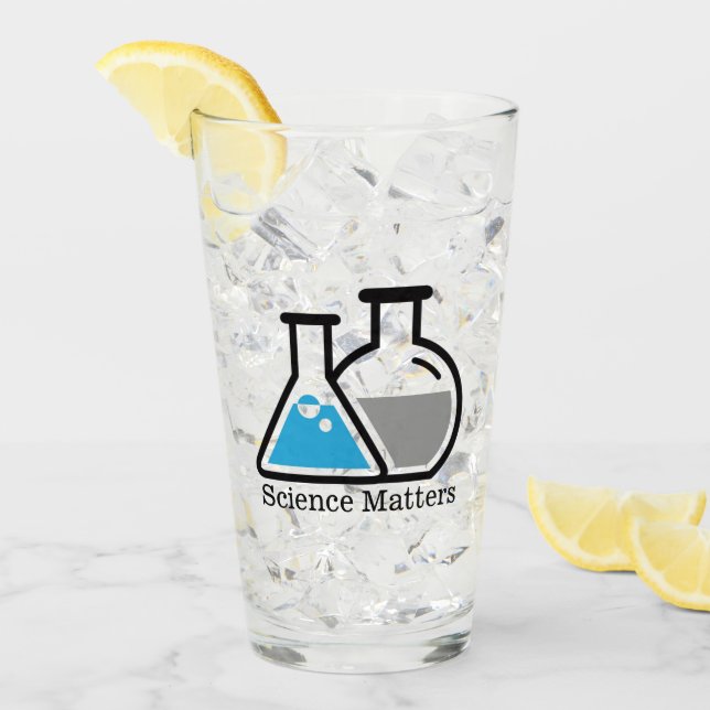 Chemie Beakers Science Matters Drinks Glas (Vorderseite Ice)