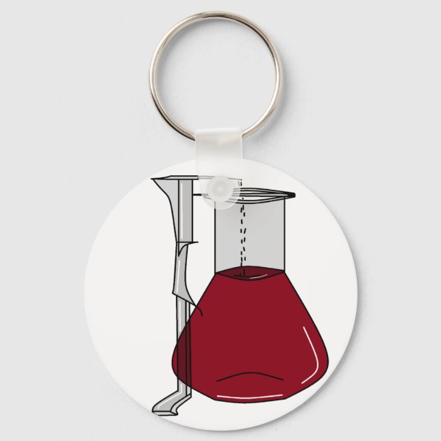 Chemie Beakers Test Tubes Solutions Schlüsselanhänger (Vorderseite)
