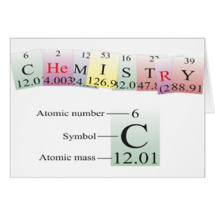 Chemie buchstabiert mit Elementen