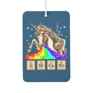 Chemie-Einhorn erbricht sich Regenbogen Autolufterfrischer