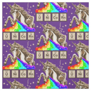 Chemie-Einhorn erbricht sich Regenbogen Stoff