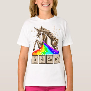 Chemie-Einhorn kotzt Regenbogen T-Shirt
