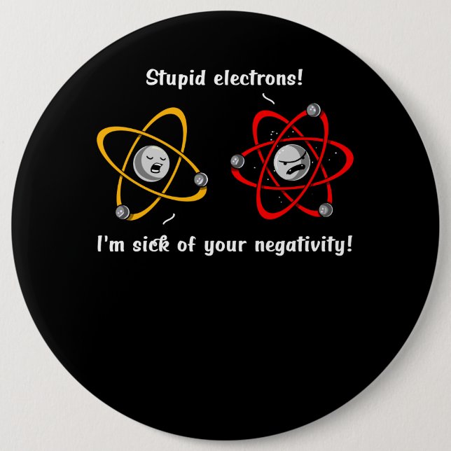 Chemie-Elektron-Negativitäts-lustiger Button (Vorderseite)