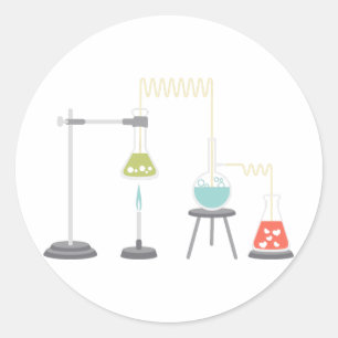 Chemie-Experiment Runder Aufkleber