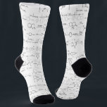 Chemie Formeln as Science Geek Socken<br><div class="desc">Geeke Socken mit chemischen Formeln auf schwarz-weiß.</div>