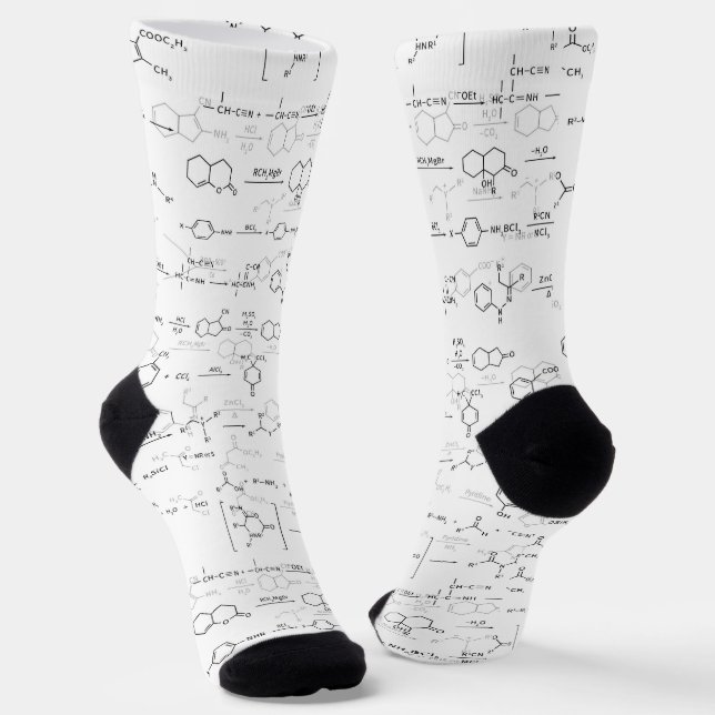 Chemie Formeln as Science Geek Socken (Gewinkelt)