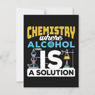 Chemie Funny Solution Joke Postkarte