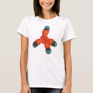 Chemie Geek Orange Methane Molecule T-Shirt