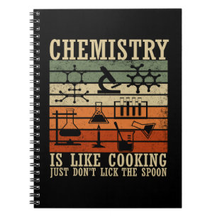 Chemie ist wie das Kochen Vintage Chemiker Notizblock