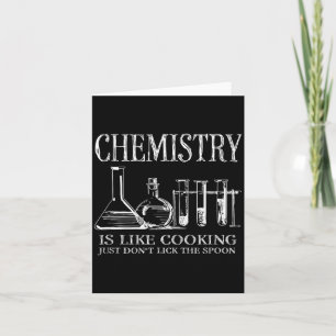 Chemie ist wie Kochen Lecke den Sohn einfach nicht Karte