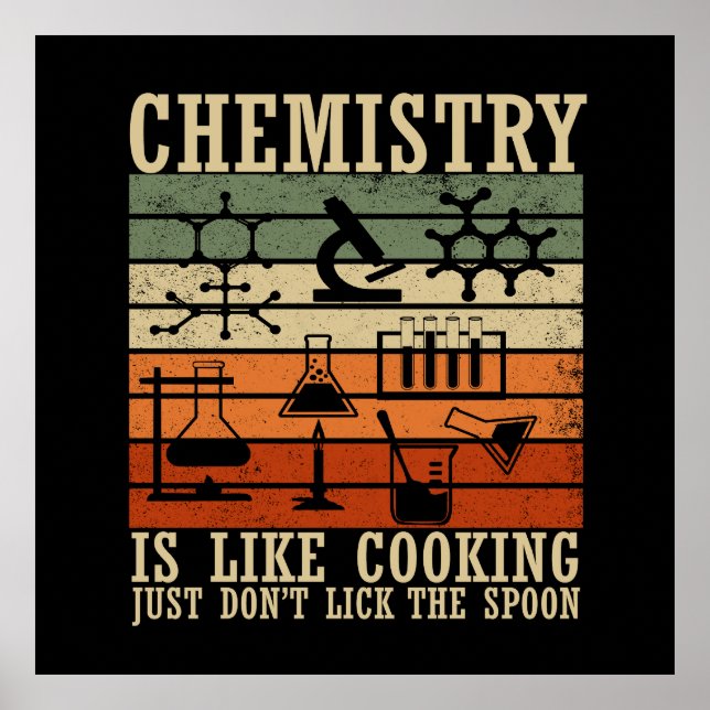 Chemie ist wie Kochen Poster (Vorne)