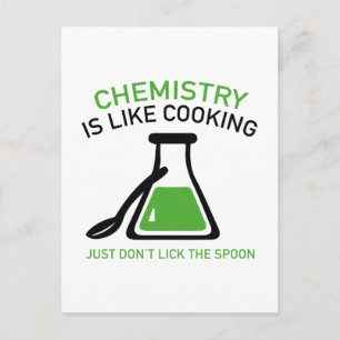 Chemie ist wie Kochen Postkarte