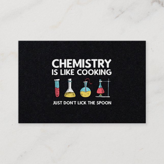 Chemie ist wie Kochen Visitenkarte (Vorderseite)