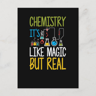Chemie ist wie Magie, aber wirklich lustig Postkarte