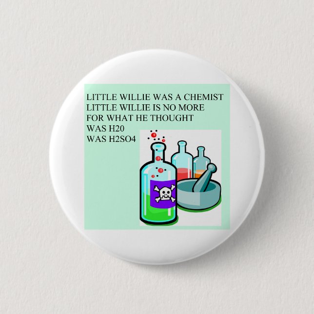 Chemie kleiner Willie-Reim Button (Vorderseite)