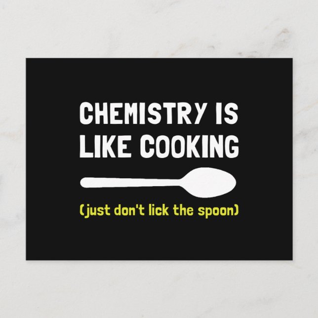 Chemie-Kochen Postkarte (Vorderseite)
