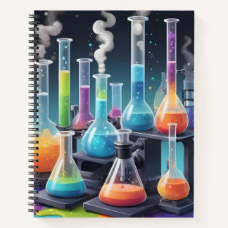 Chemie-Labrador - farbenfrohe wissenschaftliche Au Notizbuch