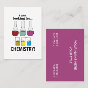 Chemie Lustig Ich suche Chemie Visitenkarte