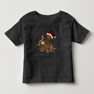 Chemie Octopus in der Weihnachtsmannmütze Steampu Kleinkind T-shirt