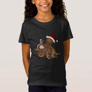 Chemie Oktopus in Weihnachtsmannmütze Steampunk We T-Shirt