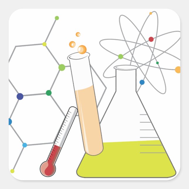 Chemie Quadratischer Aufkleber (Vorderseite)