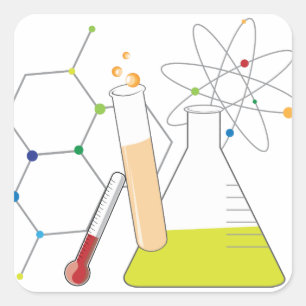 Chemie Quadratischer Aufkleber