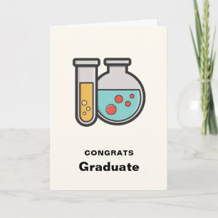 Chemie-Reagenzglas und Becher Graduierung Karte