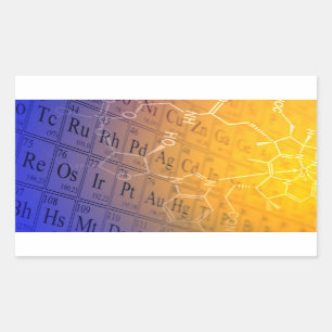 Chemie Rechteckiger Aufkleber