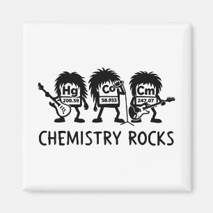 Chemie Rocks Science Rock Band Magnet