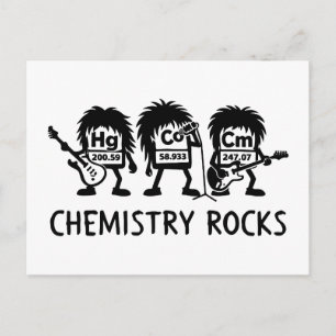 Chemie Rocks Science Rock Band Postkarte