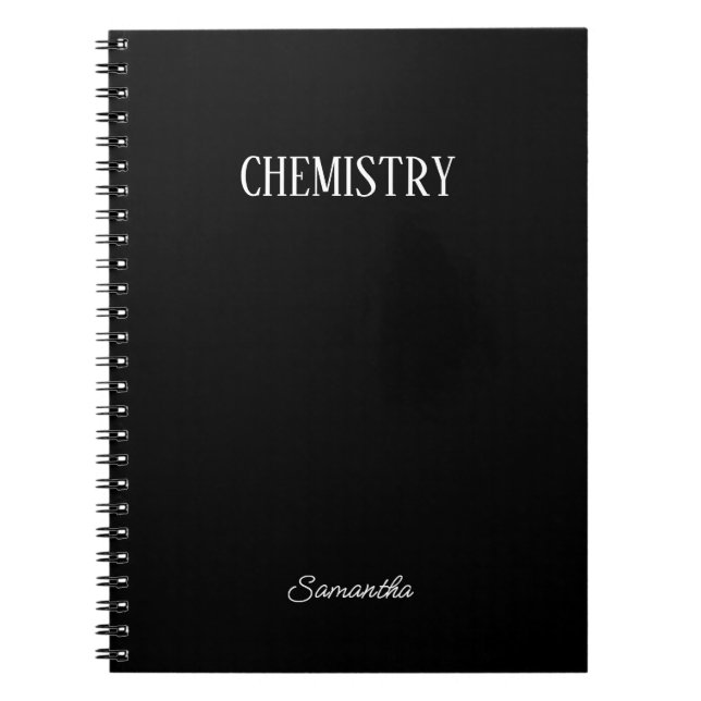 Chemie Schwarzer Personalisierter Gegenstand Notizblock (Vorderseite)