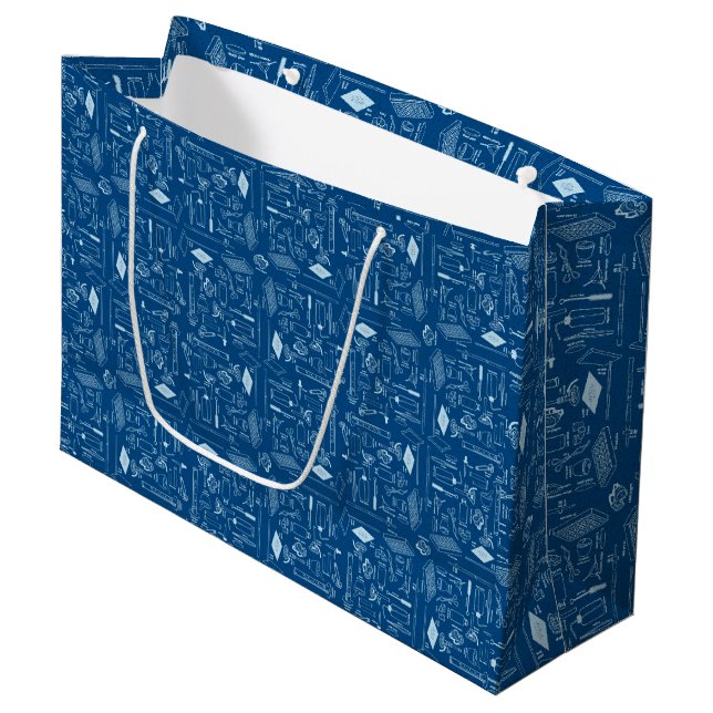 Chemie Science Labrador Geschenktasche Große Geschenktüte (Vorderseite Schrägansicht)