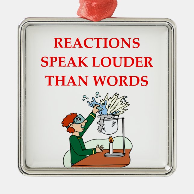 Chemie Silbernes Ornament (Vorne)