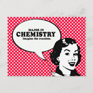 CHEMIE STUDIEREN - STELL DIR DIE REAKTION VOR T-Sh Postkarte