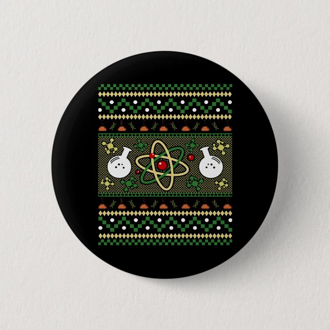 Chemie Uggge Christmas Science Engineer Geschenk Button (Vorderseite)