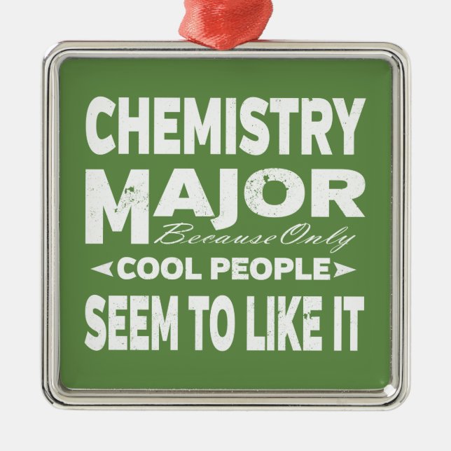 Chemie-Uni von großer Bedeutung nur Coole Menschen Silbernes Ornament (Vorne)