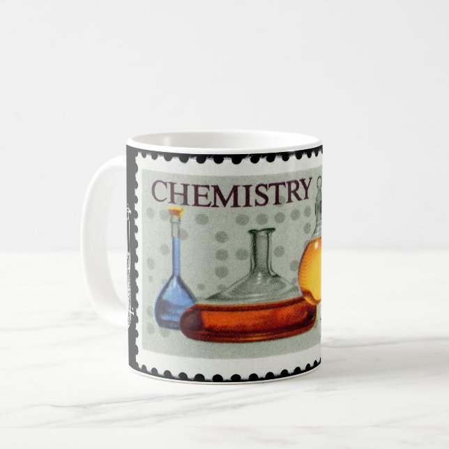 Chemie~ US-Briefmarke~ American Chemical Society ~ Kaffeetasse (Vorderseite Links)
